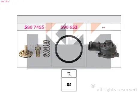 Термостат системи охолодження KW 580745K