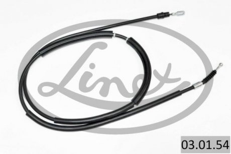 Трос ручника (задний) (R) Audi A4 00-09 (2010/1840 мм)) LINEX 03.01.54 (фото 1)