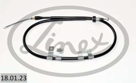Трос стояночного гальма задн Прав (1600мм/1375мм, гальма: диск) HYUNDAI GETZ 1.5D 03.03-06.09 LINEX 180123