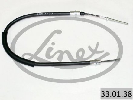 Трос ручника (задний) (L) Peugeot 406 95-04 (695/492mm) LINEX 33.01.38 (фото 1)