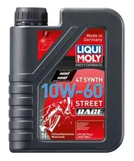 Масло для 4-х тактных двигателей. Racing Synth 4T 10W-60 1L LIQUI MOLY 1525