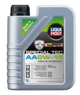 Моторное масло 0W16 1л. LIQUI MOLY 21326