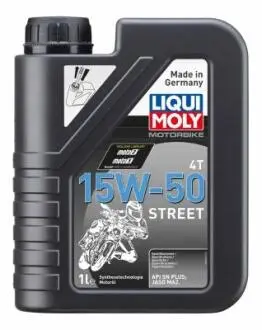 ОЛИВА 4T НС-СИНТ. ДЛЯ МОТОЦИКЛІВ MOTORBIKE 4T 15W-50 STREET 1л LIQUI MOLY 2555