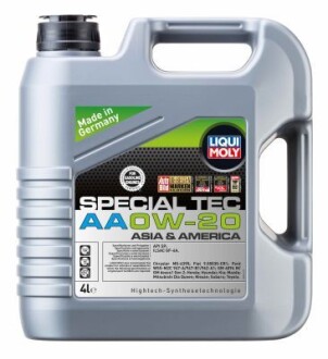 Масла моторные Special Tec AA 0W-20 4л LIQUI MOLY 9705