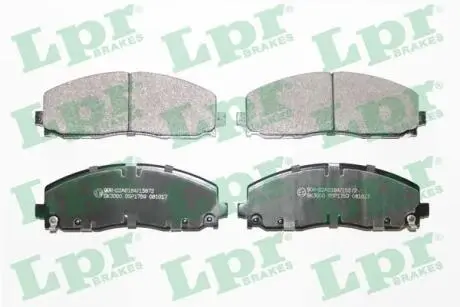 Комплект гальмівних колодок передн, CHRYSLER PACIFICA, TOWN & COUNTRY, VOYAGER V, DODGE GRAND, JOURNEY, FIAT FREEMONT, LANCIA VOYAGER 2.0D-3.8 10.07- LPR 05P1759