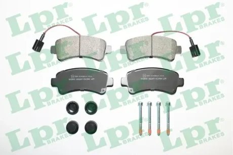 Комплект гальмівних колодок задн (з болтами), CITROEN JUMPER III FIAT DUCATO OPEL MOVANO C PEUGEOT BOXER 2.0D-Electric 04.06- LPR 05P1994