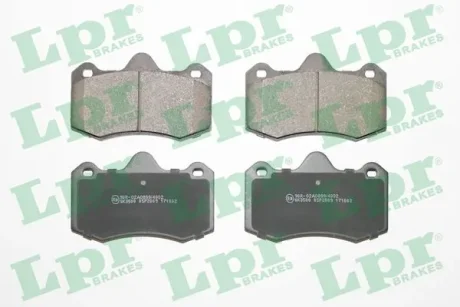 Комплект гальмівних колодок передн, LOTUS EVORA, EXIGE RENAULT CLIO II SEAT IBIZA III, IBIZA IV, IBIZA IV SC, IBIZA IV ST, LEON 1.2-3.5 11.00- LPR 05P2009