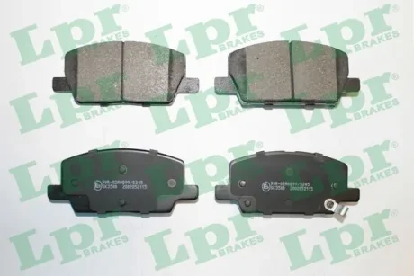 Комплект гальмівних колодок передн, BUICK ENCORE, CHEVROLET TRAX, OPEL INSIGNIA B, INSIGNIA B COUNTRY, INSIGNIA B GRAND SPORT, MOKKA / MOKKA X 1.4-2.0D 06.12- LPR 05P2115