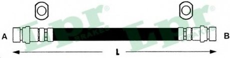 Шланг тормозной LPR 6T48077 (фото 1)