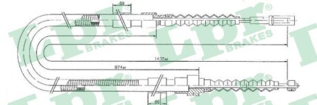 Трос ручного тормоза LPR C0031B