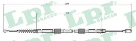 Трос ручного тормоза LPR C0049B