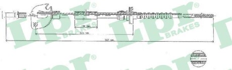 Трос сцепления LPR C0049C