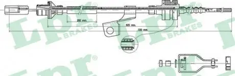 Трос зчеплення LPR C0118C
