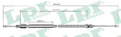 Трос ручного тормоза LPR C0120B