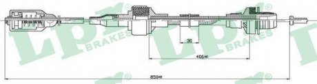 Трос зчеплення LPR C0125C (фото 1)