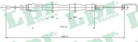 Трос ручного тормоза LPR C0129B
