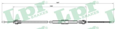 Трос ручного тормоза LPR C0136B