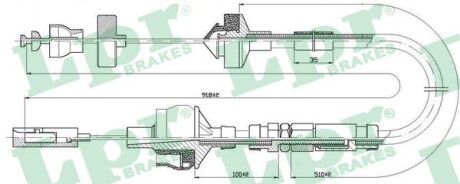 Трос сцепления LPR C0151C