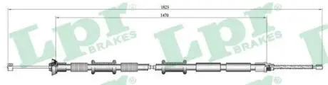 Трос ручного тормоза LPR C0167B