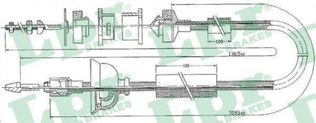 Трос сцепления LPR C0170C