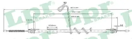 Трос ручного тормоза LPR C0293B