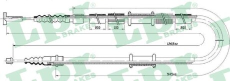 Трос ручного тормоза LPR C0341B