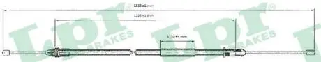 Трос ручного тормоза LPR C0403B