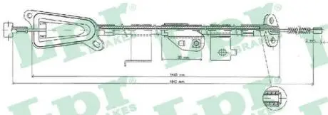 Трос ручного тормоза LPR C0482B