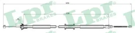 Трос ручного гальма LPR C0521B
