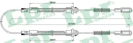 Трос ручного гальма LPR C0522B