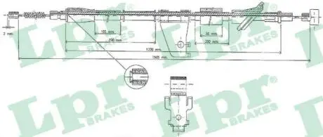 Трос ручного гальма LPR C0527B