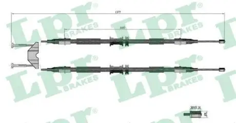Трос ручного гальма LPR C0595B
