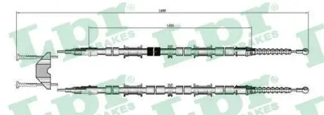 Трос ручного тормоза LPR C0597B