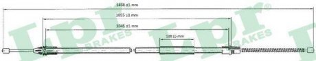 Трос ручного тормоза LPR C0756B