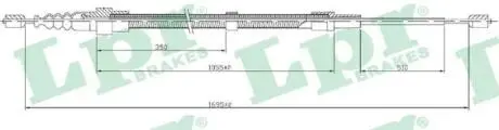 Трос ручного тормоза LPR C0952B