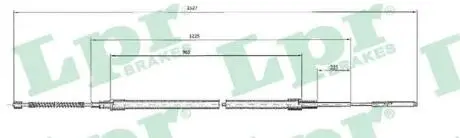 Трос ручного тормоза LPR C0964B