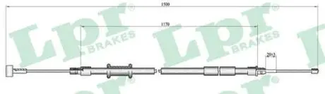 Трос ручного тормоза LPR C1009B