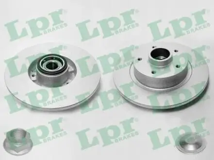 Тормозной диск с подшипником. LPR R1049PRCA