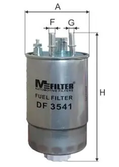 Фильтр топливный Doblo 1.9MJTD (77kW) 05>/Fiorino 1.3JTD 08- M-FILTER DF 3541