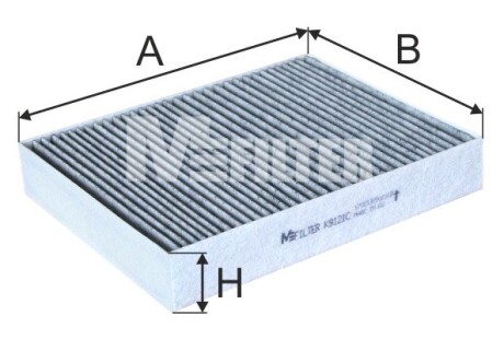 Фильтр салона BMW 3 (F30/F80) 1.6-3.0D 11-(угольный)) M-FILTER K 9121C