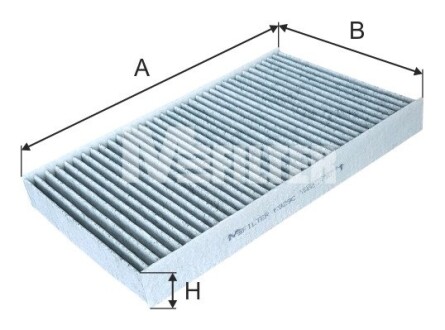 Фильтр салона Citroen C2/C3/C4/Peug 307/308 02-(угольный)) M-FILTER K 929C