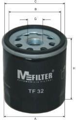 Фильтр масляный Combo (бензин) >01/Aveo/Lanos/Lacetti/OPEL M-FILTER TF 32 (фото 1)