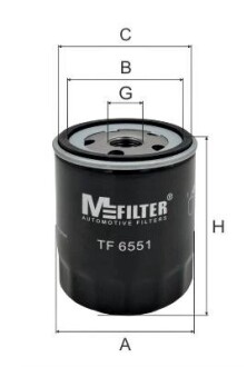 Фильтр масляный Transit 2.3i 16V 06- /Focuc/Mondeo/Mazda 1.8/2.0 00- M-FILTER TF 6551