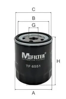 Фильтр масляный Transit 2.3i 16V 06- /Focuc/Mondeo/Mazda 1.8/2.0 00- M-FILTER TF 6551