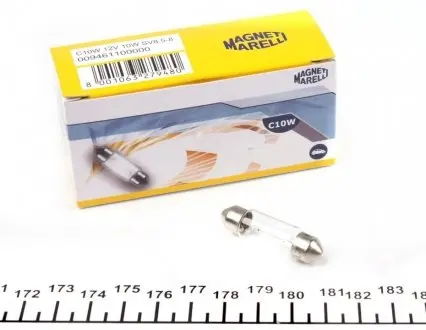 Лампа допоміжн. освітлення C10W 12V SV8.5-8 (10,5x38) MAGNETI MARELLI 009461100000