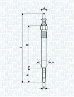 Свічка розжарювання MAGNETI MARELLI 062900012304
