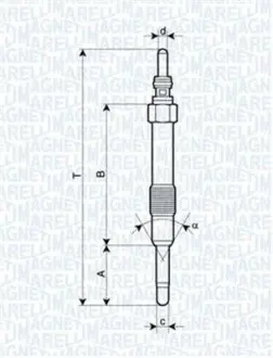 Свеча накаливания MAGNETI MARELLI 062900014304