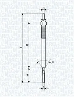 Свічка розжарювання MAGNETI MARELLI 062900036304
