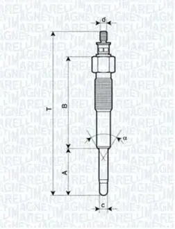 Свічка розжарювання MAGNETI MARELLI 062900041304