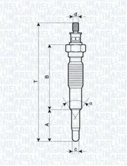 Свічка розжарювання MAGNETI MARELLI 062900077304